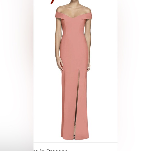 Woman’s Dessy Collection Bridesmaids Dress Desert Rose 8 long Gown - Picture 1 of 5